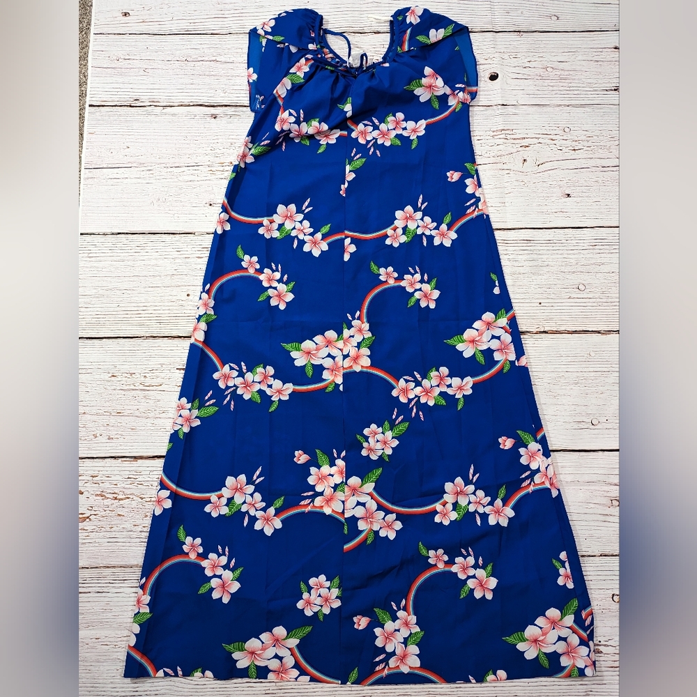 Hilo Hatties Vintage Hawaiian Maxi Dress Small Tropical Floral Beach - Picture 9 of 11